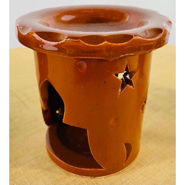 Moroccan Set of Four Compatible Moroccan Candle Holders For Sale - Image 3 of 7