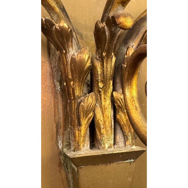 Gold Large Bronze Wall Lights, 1920, Set of 2 For Sale - Image 8 of 10