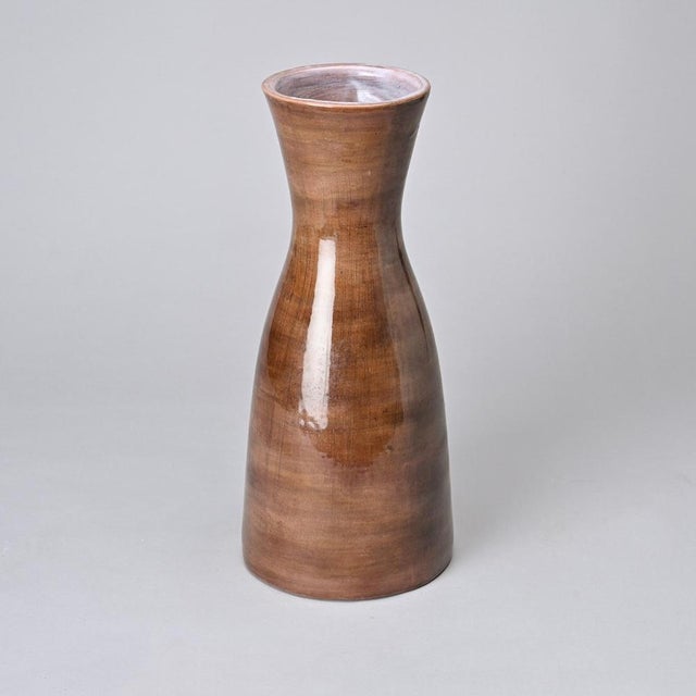 Brown Large Vase by Robert and Jean Cloutier, 1960s For Sale - Image 8 of 10