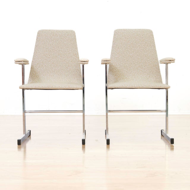 Metal Post Modern Chrome Dining Chairs by Tim Bates for Pieff Furniture, 1970s For Sale - Image 7 of 16