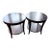 Late 20th Century Pair of Chippendale-Style Mahogany Circular Side Tables For Sale