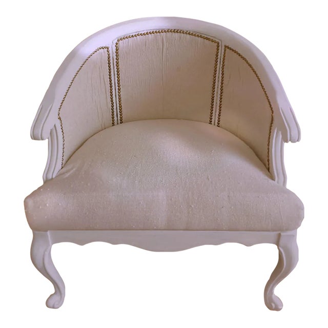 Custom Barrel Back Armchair For Sale