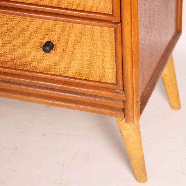 Raffia and Wood Chests of Drawers, 1970s, Set of 2 For Sale - Image 6 of 18