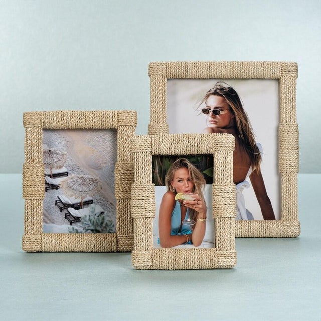 Modern Abaca Rope Photo Frame- 4" x 6" For Sale - Image 3 of 3