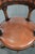 English Style Cowhide and Wood Chesterfield Office Chair with Decorative Nails For Sale - Image 6 of 17