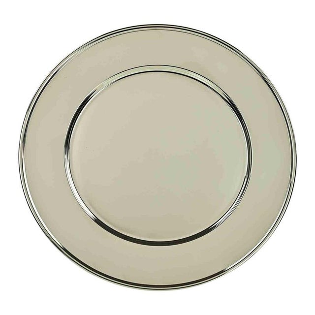 1970s Vintage Silver Plated Serving Plate, Italy, 1970s For Sale - Image 5 of 5