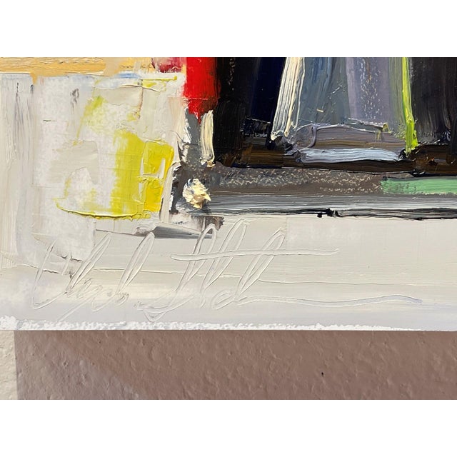 Wayne's World by Clyde Steadman | Oil on Board Still life of a floral arrangement in a vase. For Sale - Image 4 of 5