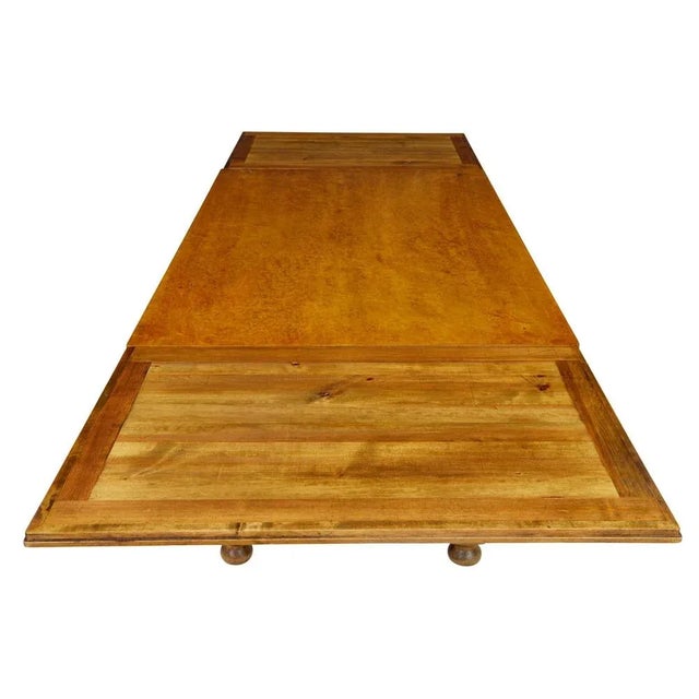 Early 20th Century Birch Extending Dining Table, 1920s For Sale - Image 6 of 11