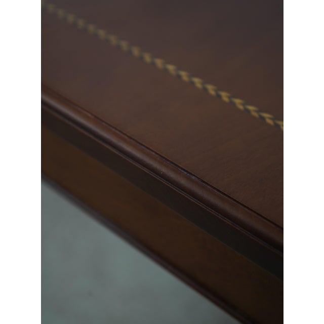 Stickley George III Style Mahogany Inlaid Dining Table For Sale In Philadelphia - Image 6 of 18