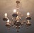 Vintage Six-Arm Chandelier in Gilt Brass For Sale - Image 9 of 10