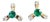 2.0 Carat Round Natural Emerald & Diamond Stud Post Earrings 14 Kt Yellow Gold For Sale