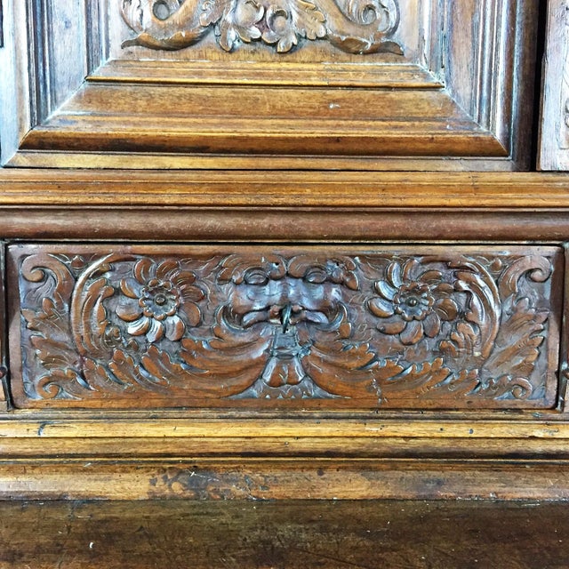Renaissance Richly Carved Cupboard, 1580 For Sale - Image 4 of 12