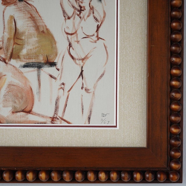 Mid 20th Century Vintage Mid 20th Century Original Nude Study Painting For Sale - Image 5 of 11