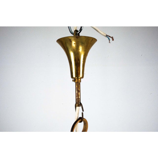 Brown Vintage Italian Bamboo Sphere Chandelier, 1950s For Sale - Image 8 of 13