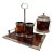 1960s Mid-Century Aldo Tura Red Lucite Bar Wine Set, Italy- 3 Pieces For Sale