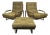 Mid 20th Century Mid-Century Modern Tufted Flat Bar Lounge Chairs With Ottoman - 3 Pieces For Sale