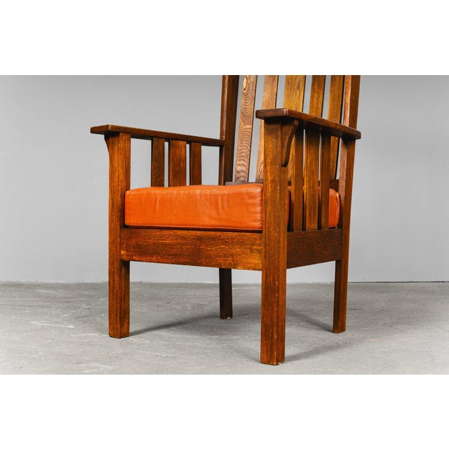Art Nouveau Chair in Oak For Sale - Image 18 of 18