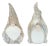Modern Terra Cotta Gnome Figurine with Marble Finish (Set of 2) For Sale