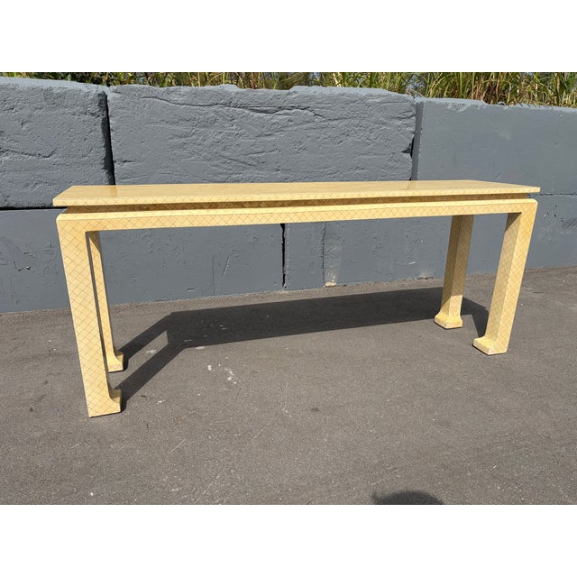 1980's Tessellated Bone Console Table For Sale - Image 12 of 17