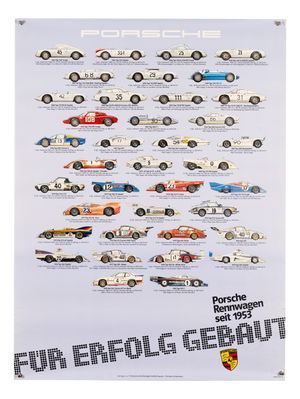 Vintage Porsche Racing Cars Poster