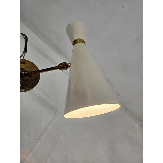 Metal Mid-Century Italian Wall Sconces, 1950s, Set of 2 For Sale - Image 7 of 8