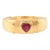 Heart Ruby Dome Ring Size 7 For Sale