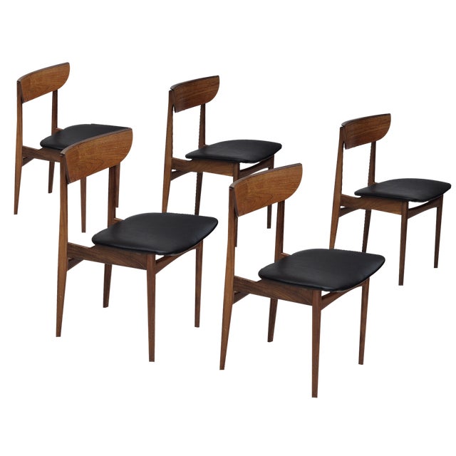 Danish Dining Chairs in Teak Wood, 1960s, Set of 5 For Sale