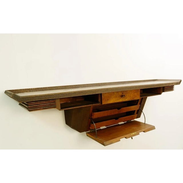 Wood Extra Large Wood Console by Pier Luigi Colli, Italy, 1950s For Sale - Image 7 of 10
