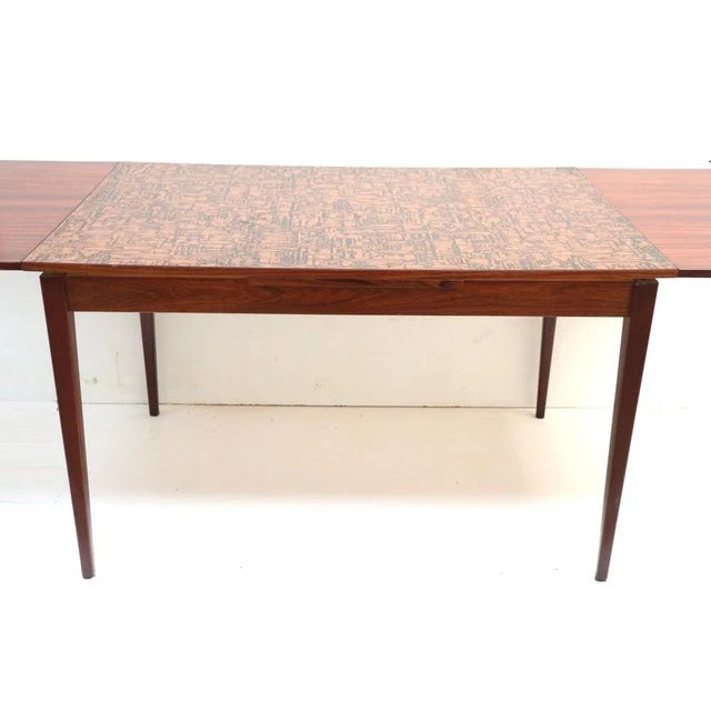 1960s Vintage Brutalist Extendable Dining Table with Copper Top, 1960s For Sale - Image 5 of 9
