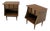 Pair of Danish Mid Century Modern One Drawer Walnut End Tables Night Stands MINT For Sale
