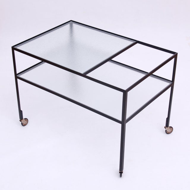 Black Early Version Bar Trolley by Herbert Hirche for Chr. Holzäpfel, 1950s For Sale - Image 8 of 8