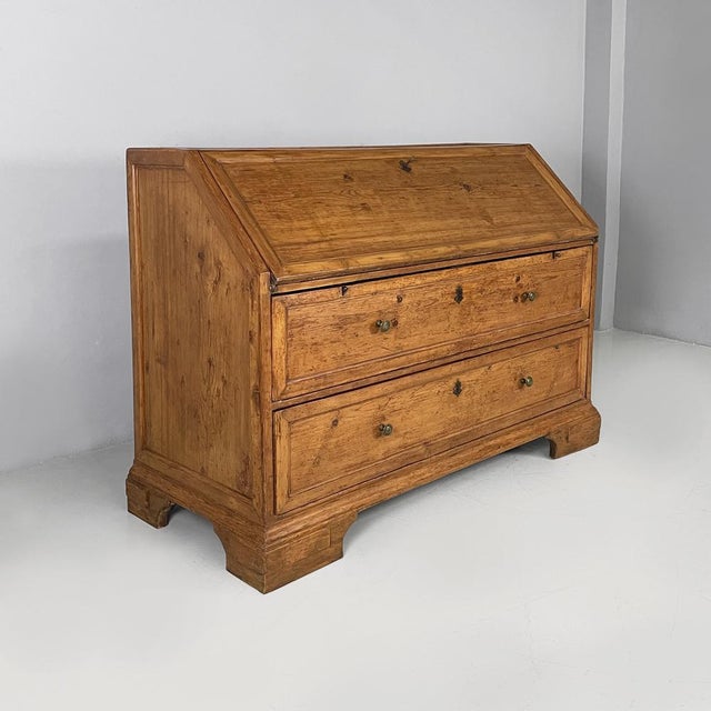 Italian 18th century style wooden drop-leaf sideboard with drawers, 1930s Sideboard with a drop-leaf door and drawers,...