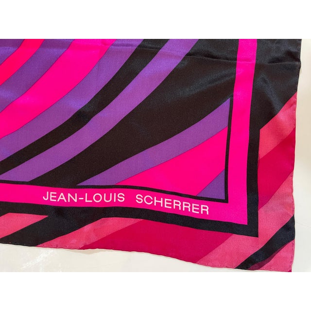 Late 20th Century Jean-Louis Scherrer Paris Silk Scarf Vintage 1980s For Sale - Image 5 of 11