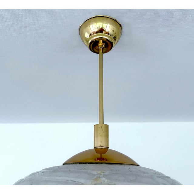 Large Vintage Glass Pendant Light from Doria, 1970s For Sale - Image 14 of 16