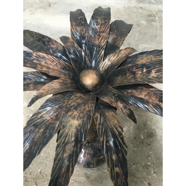 Mid-Century Modern Italian Burnished Iron Palm Tree Sculpture For Sale - Image 4 of 7