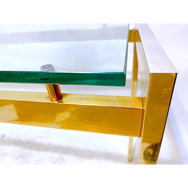 Metal 1970s Vintage Metal and Glass Console Table For Sale - Image 7 of 9