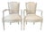 Antique French Louis XVI Neoclassical Painted Armchairs or Fauteuils -a Pair For Sale