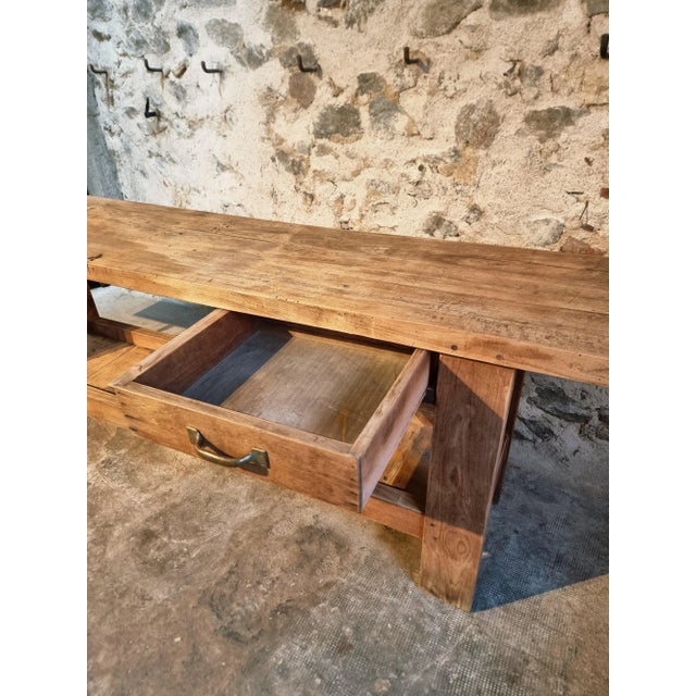 Vintage French Beechwood Workbench, 1920s For Sale - Image 13 of 15