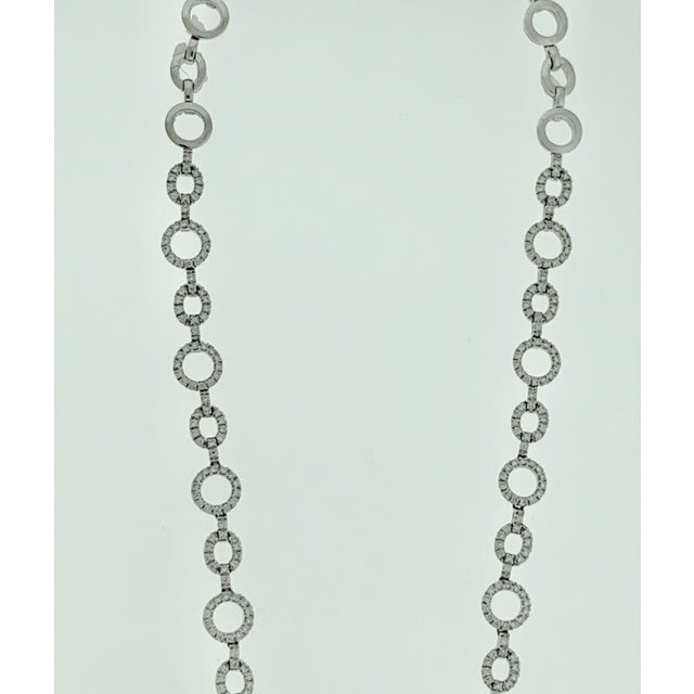 8 Yellow Solitaire Diamond and White Diamond Necklace 18 Karat White Gold For Sale In New York - Image 6 of 18