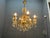 Italian Brass Crystal Chandelier, 1950s For Sale - Image 3 of 16