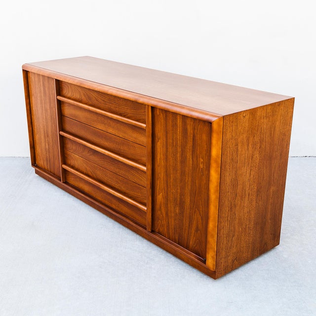 Mid-Century Modern Restored Mid Century Modern Walnut Sideboard by Robsjohn-Gibbings for Widdicomb For Sale - Image 3 of 16