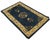 1920s Navy Floral Birds Medallion Antique Chinese Peking Knotted Wool Carpet Rug For Sale - Image 4 of 6