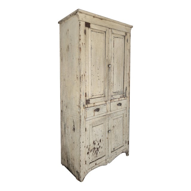 Antique European Wabi Sabi Pantry Cabinet For Sale