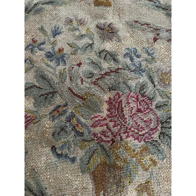 French Needlepoint Chair Cover Tapestry from Bobyrug, 1890s For Sale - Image 10 of 13