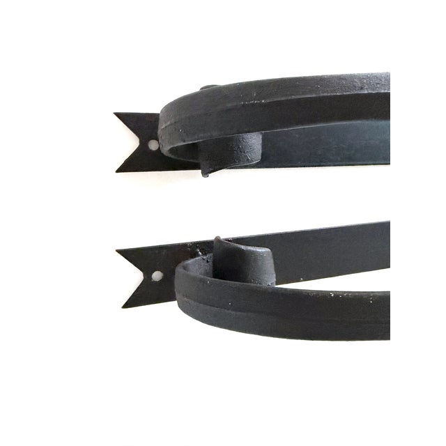 Large Antique Cast Iron Scroll Shelf Brackets For Sale - Image 13 of 13