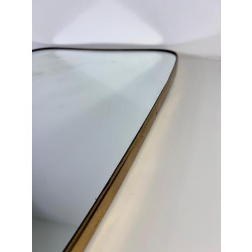 Italian Brass Framed Wall Mirror attributed to Gio Ponti, Italy, 1960s For Sale - Image 9 of 12