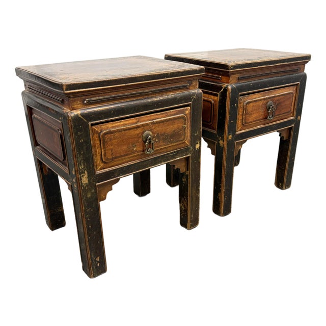 Antique Provincial Chinese Side Tables, Pair For Sale