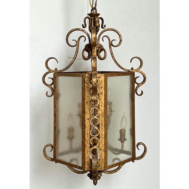 Vintage Regency Gilt Rings Lantern For Sale - Image 9 of 12