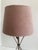 Moderne French Empire Metal Table Lamp with Arrows and Mauve Velvet Shade. From the 1960’s with French Chic Style.