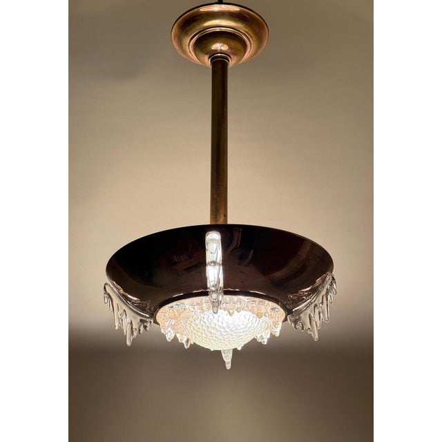 This is one of the most beautiful and rare chandeliers made by the French company Ezan. It's a perfect example of French...